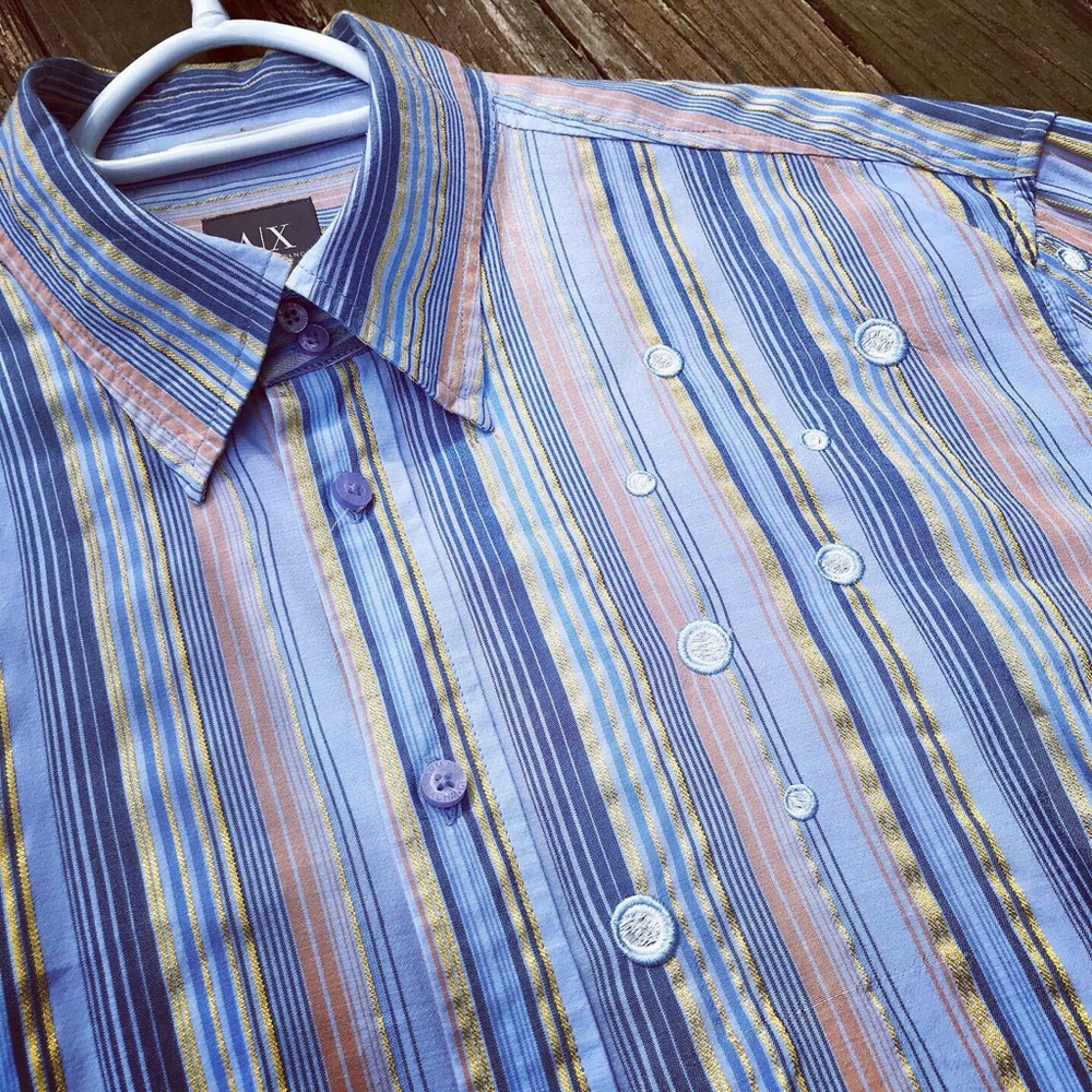 Vintage A/X Armani Exchange floating planets shirt